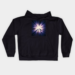 Abstract light of lilac rays. Kids Hoodie